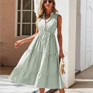 Sleeveless Striped Sundress ☀️